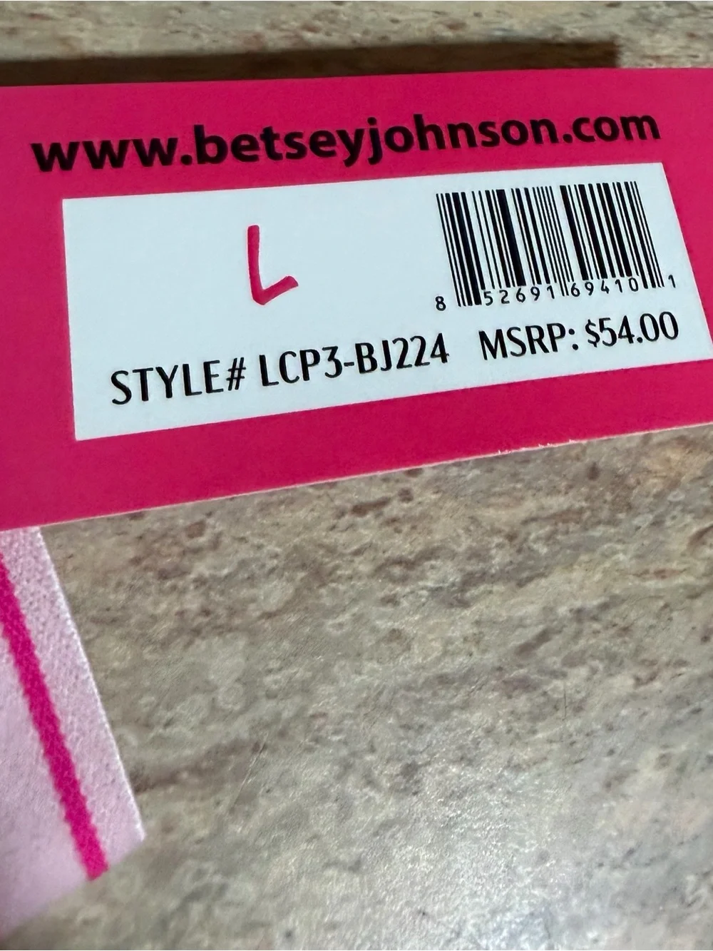 Betsey Johnson 3-Pack Black & White Striped Boxer Panties & Hot Pink Lip Print